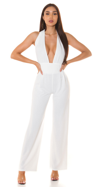 HOT "Party-Night" jumpsuit to tie White